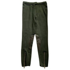 McQ Khaki Leather trimmed Leggings