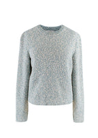 Maison Ullens Blue Tweed Crew Neck Jumper