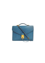 Blue Epi leather Conseiller 2Way business bag