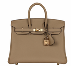 Togo Beige Marfa 25cm Birkin with  Gold Hardware