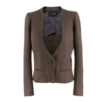 Isabel Marant Khaki Knit Deep V Blazer
