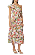 Borgo De Nor Petra Floral One Shoulder Dress