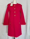 Hot pink stretch-knit tunic shift dress