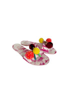 Raspberry Ripple Jada Pom Pom Slides