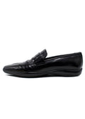 Prada Sport Black Leather Slip On Loafers