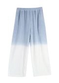 Terry Blue Ombre Capri Towelling Pants