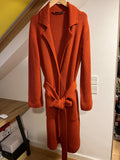 Jospeh Orange Belted Rib Knit Longline Cardigan