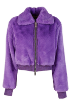 M Missoni Purple Faux Fur Jacket