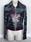 Python & Calf Leather Multicoloured Patchwork Jacket