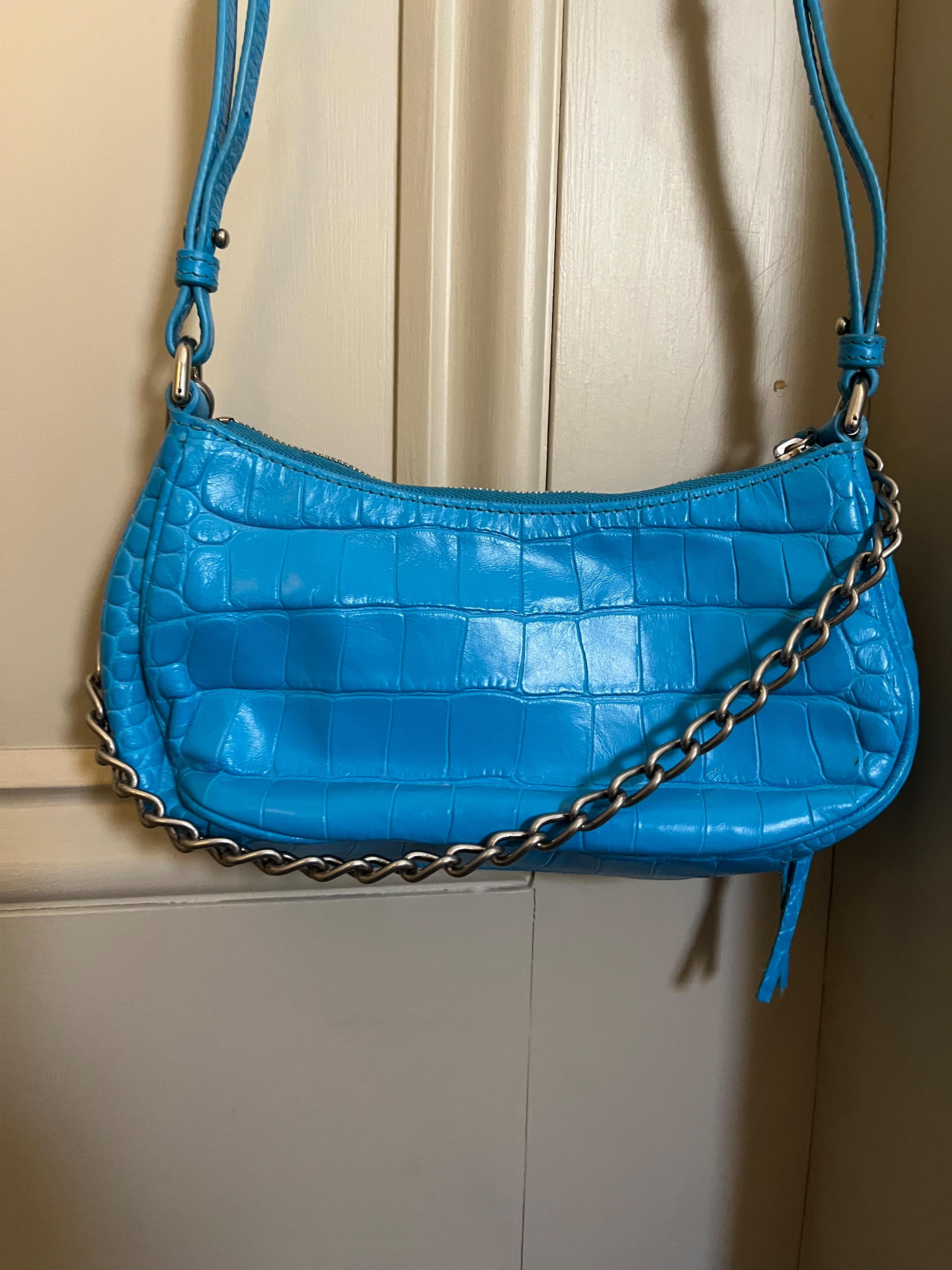 Le Cagole Metallic Blue Calfskin XS