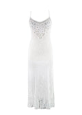 LoveShackFancy White Crochet Maxi Dress