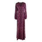 WtR Black Satin Ditzy Floral Maxi Dress