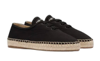 Black Lace-Up Espadrille Sneakers