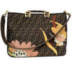 Fendi Exotic Flower Coated Canvas Shoulder Tote