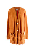Escada Pumpkin Orange Knit Cardigan