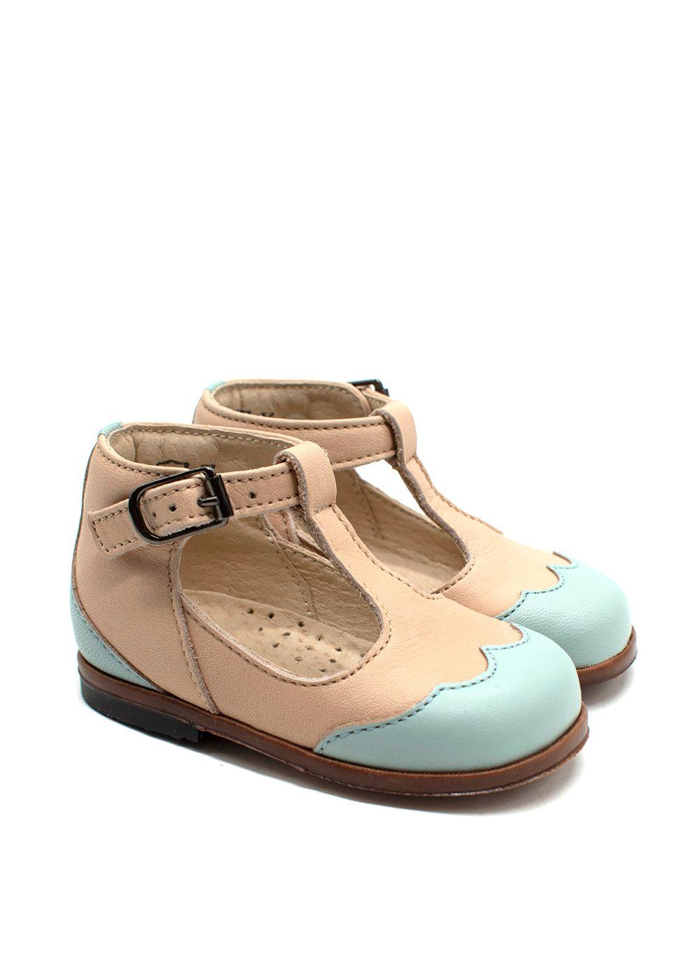 The Eugens Nude and Blue Dione Baby Sandals