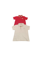 Set of 2 cotton pique polo shirts