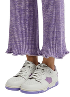 Acne Studios Cream and Lilac Low Pop Sneakers