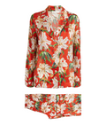 Desmond & Dempsey  Silk Lily Long Pyjama Set