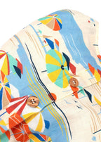 Loro Piana Kids Beach Print Iza Linen Top 2 Years