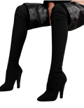 Saint Laurent Black Thigh High Boots