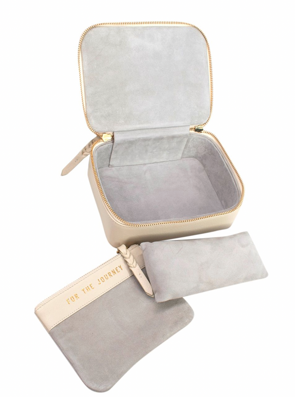 Breitling Cream Leather Travel Jewellery and Cosmetics Case