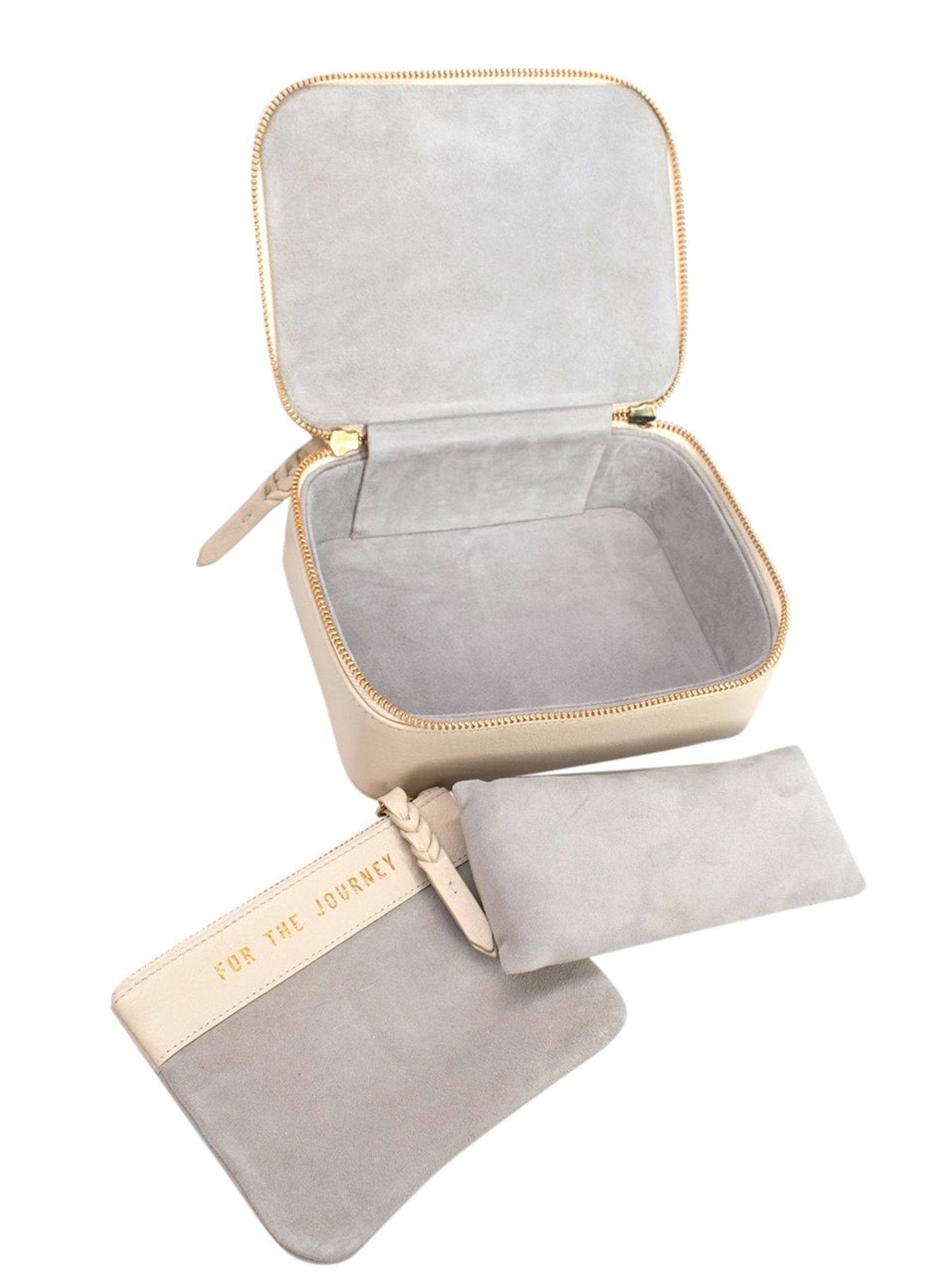 Breitling Cream Leather Travel Jewellery and Cosmetics Case