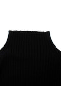 Awake Mode Black Ribbed Backless Top