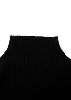 Awake Mode Black Ribbed Backless Top