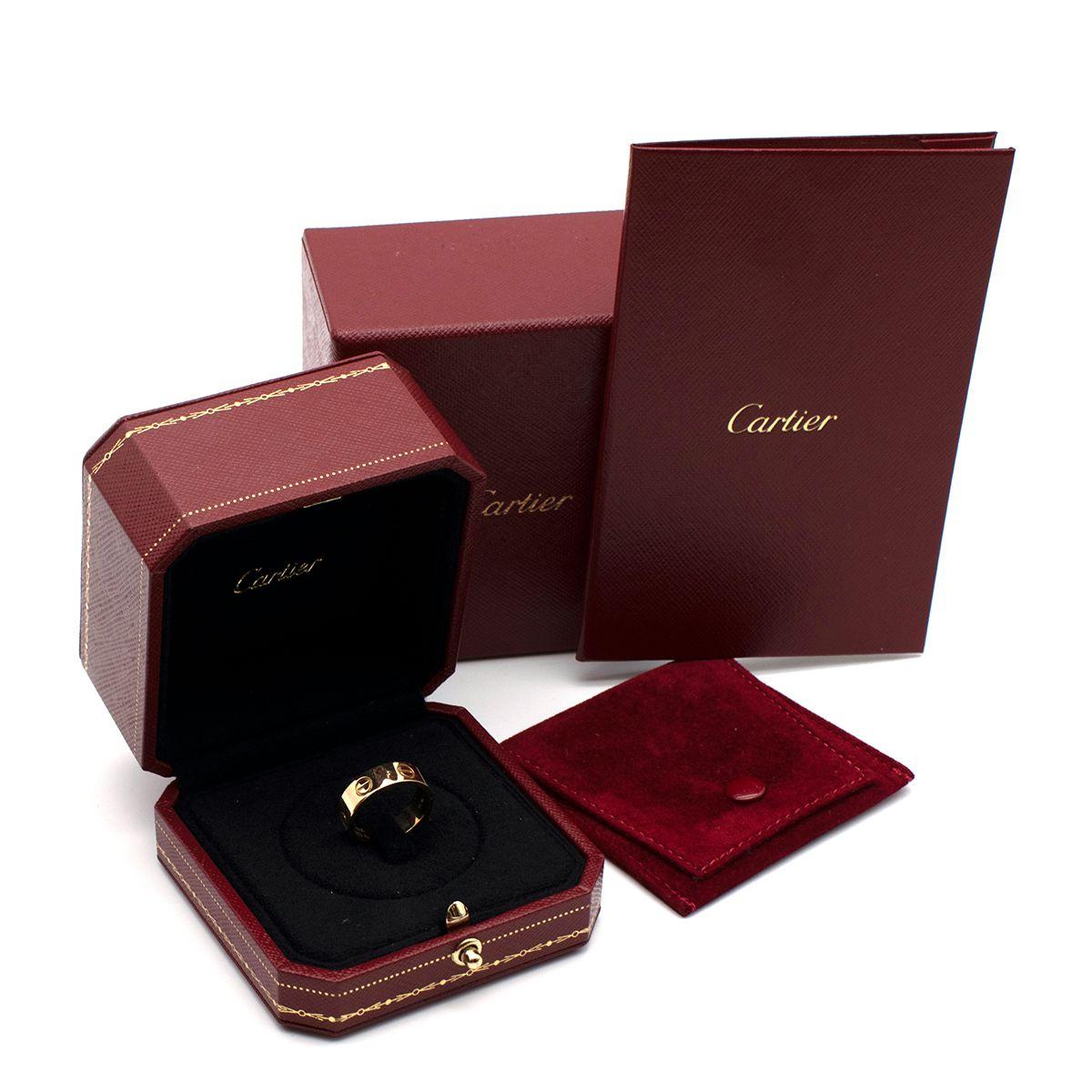 Cartier Yellow Gold LOVE Ring 51 With Box