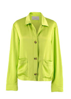 Asceno neon green silk shirt