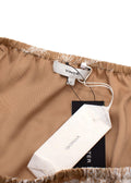 Vince Beige Printed Silk Midi Skirt