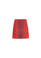 Red Suede Cyborg Mini Skirt