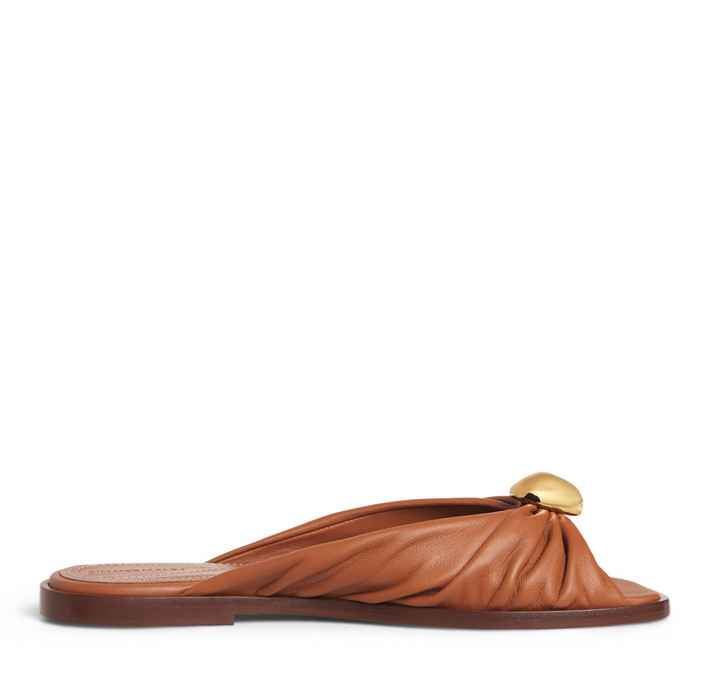 Zimmermann Brown Leather Gleam Slides