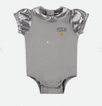 Angels Face Ash Grey Satin Sleeve Baby Grow & Trinity Tutu Skirt