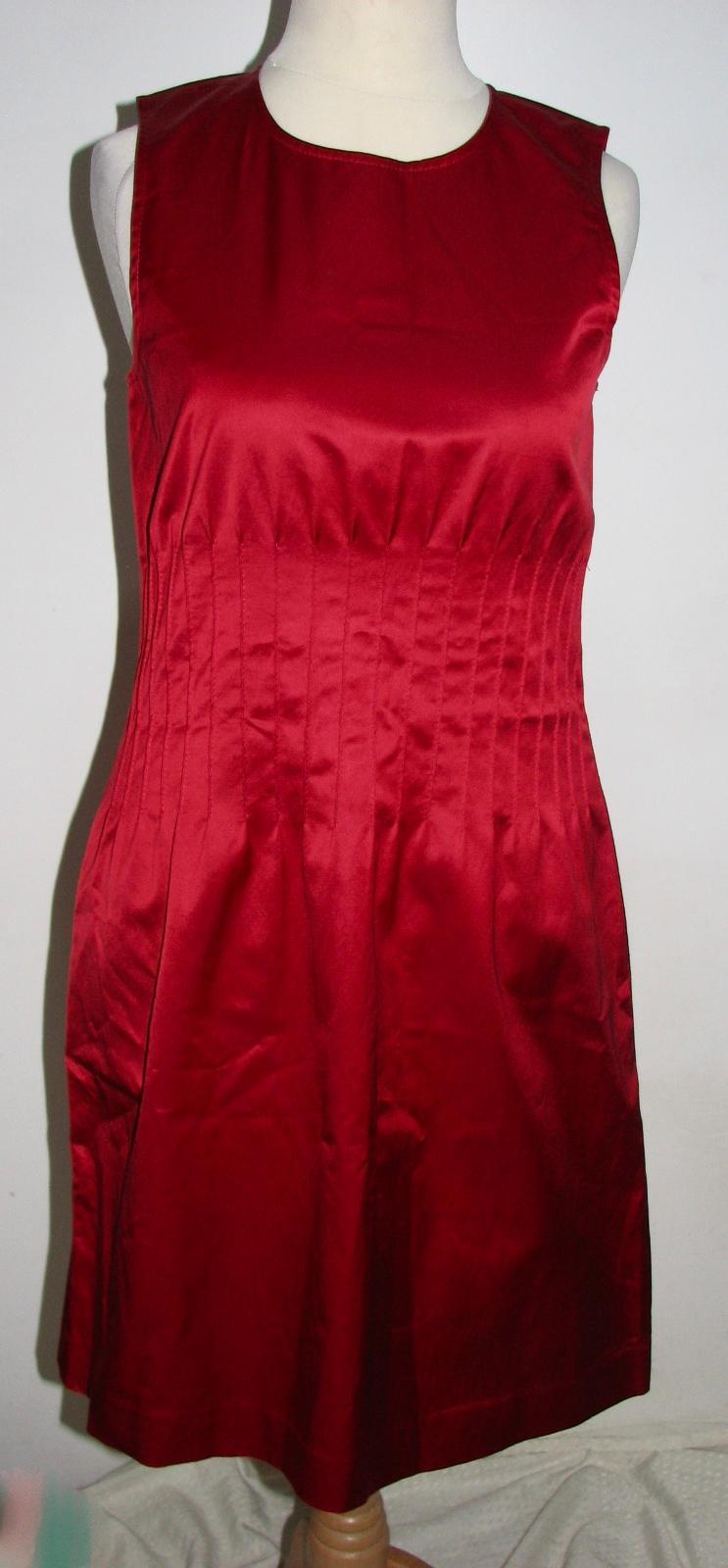 Theory red satin dress