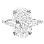 Verde 4ct IGI Certified Lab Grown Oval Cut Diamond Ring