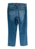 Good American Blue Mid Wash Straight Leg Jeans