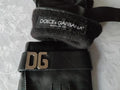 Dolce & Gabbana DG Black Leather Gloves