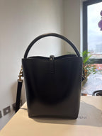 Saint Laurent Black Leather Bucket Bag