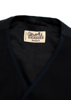 Hermès Black Button Front Waistcoat