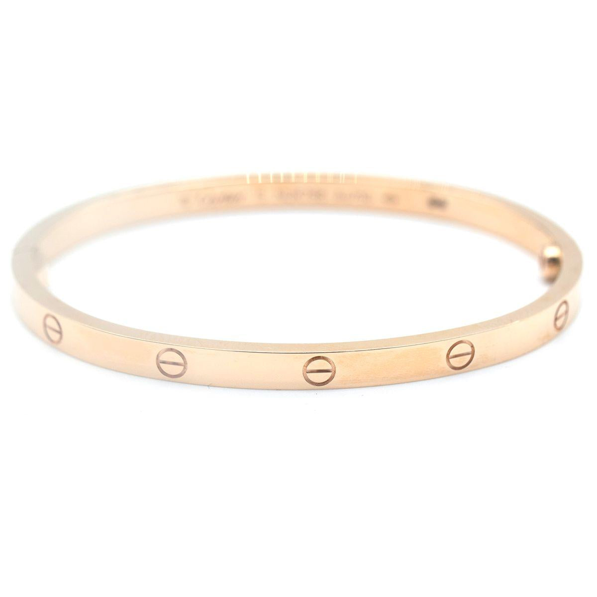 Cartier LOVE Bracelet, Small Model 15 with Box