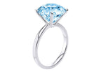 Verde 4.5ct IGI Certified Lab-grown Round Solitaire Cut Blue Diamond Ring