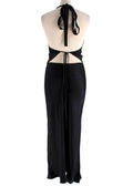Materiel Tbilisi Black Halter Satin Dress