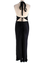 Materiel Tbilisi Black Halter Satin Dress