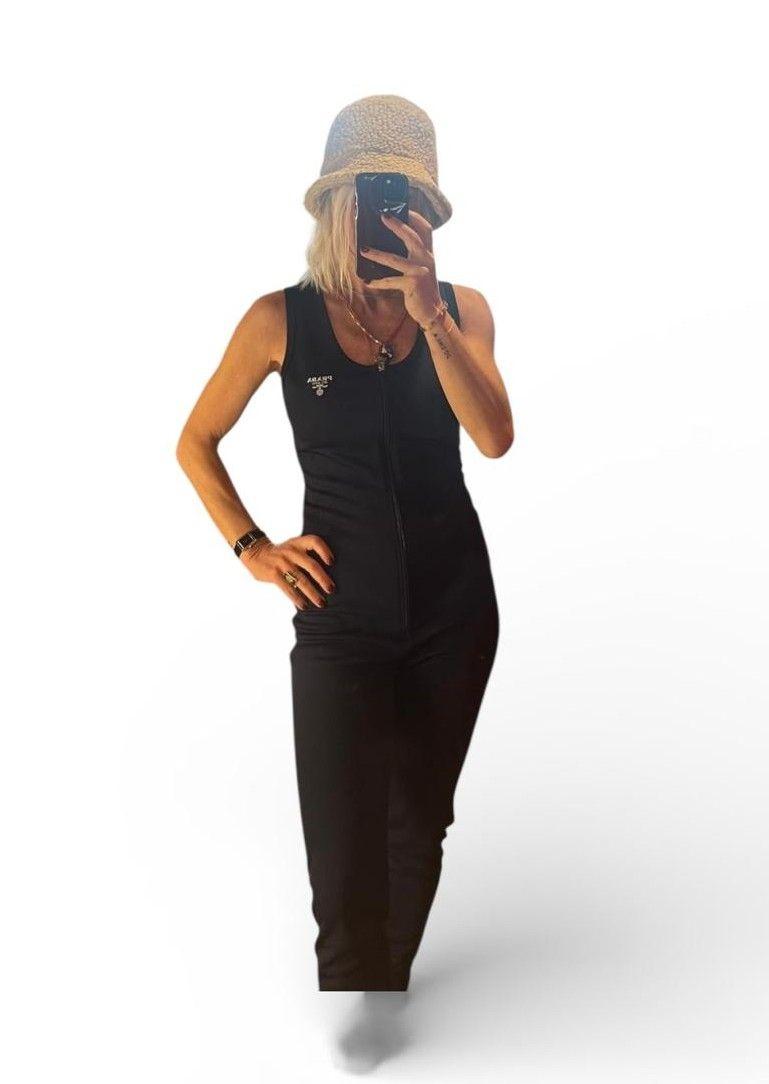 Prada Navy Blue Lycra Jumpsuit