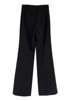 Nili Lotan Black Pinstripe Wide Leg Trousers