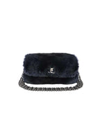 Navy Orylag Fur Flap Bag