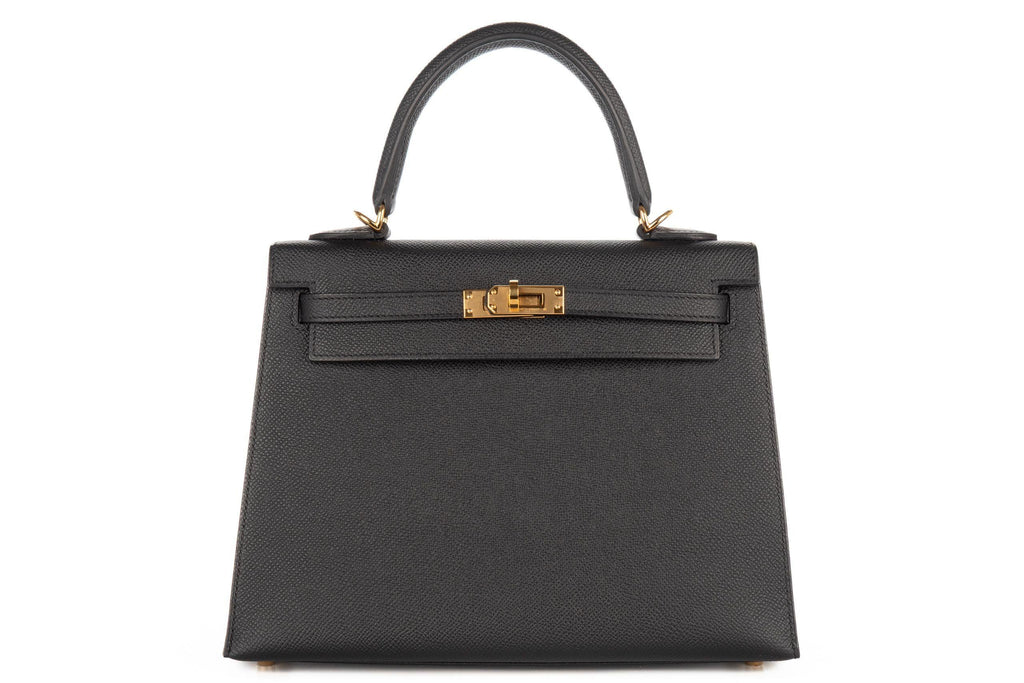 Kelly 25cm Black Epsom GHW
