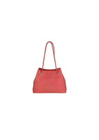 Vintage pink leather tote bag